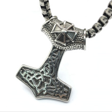 Ready to Ship Stainless Steel Viking Thor hammer Pendant Necklace